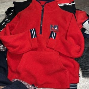 2pc Nautica FleeceThick Soft Red Navy Grey INITIALS SIZE Area RP/POP/RP3 size5
